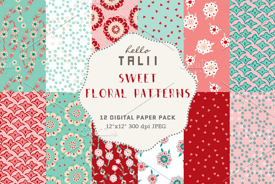 Sweet Florals Digital Paper