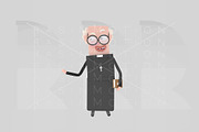 3d illustration. Priest.