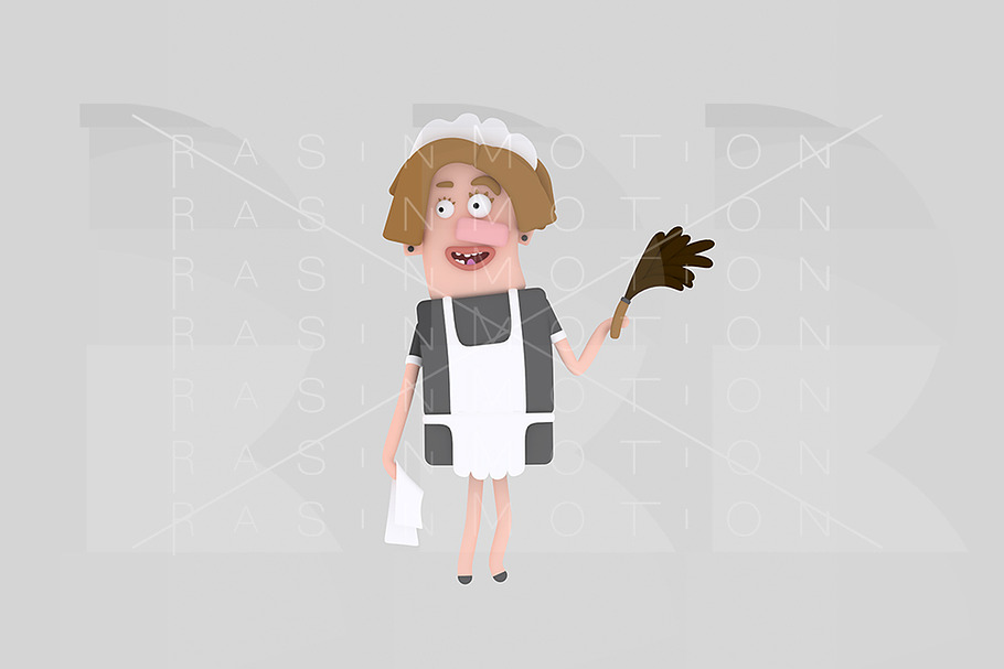 3d illustration. Maid. in Illustrations - product preview 8