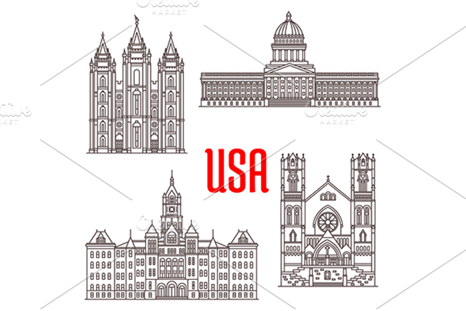 Famous buildings of USA in Graphics - product preview 8