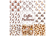 Coffee seamless patterns