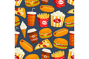 Fast food seamless pattern