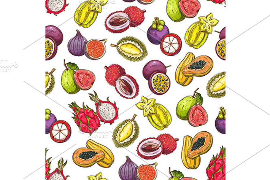Exotic and tropical fruits in Patterns - product preview 8