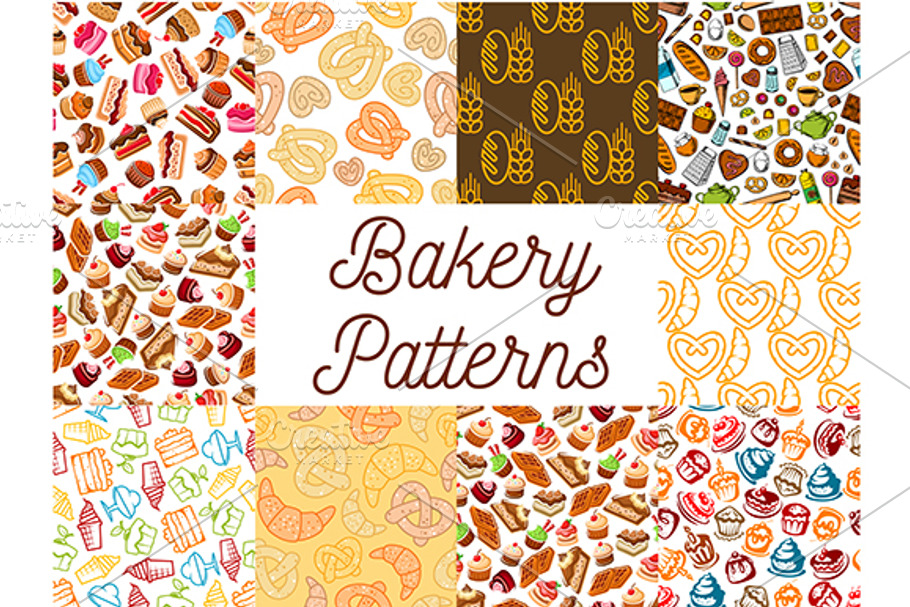Bakery and patisserie patterns in Patterns - product preview 8