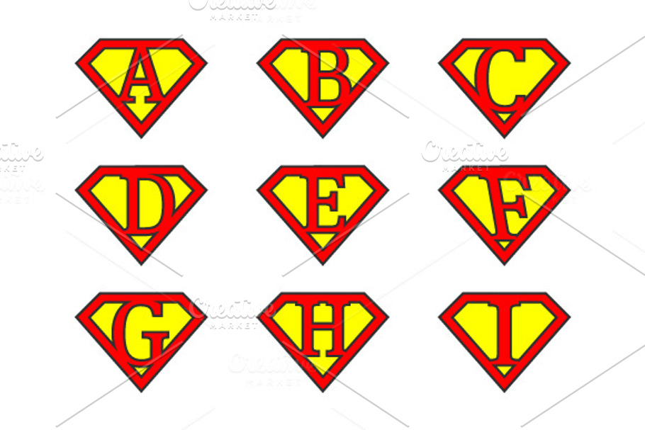 Super alphabet letters