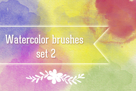 Bundle Watercolor Brushes in Photoshop Brushes - product preview 2