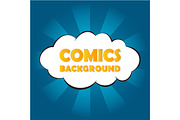 Abstract blue comics background
