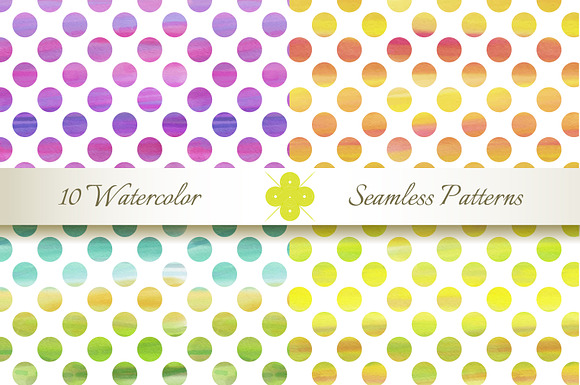 Seamless Watercolor Dotted Patterns in Patterns - product preview 2