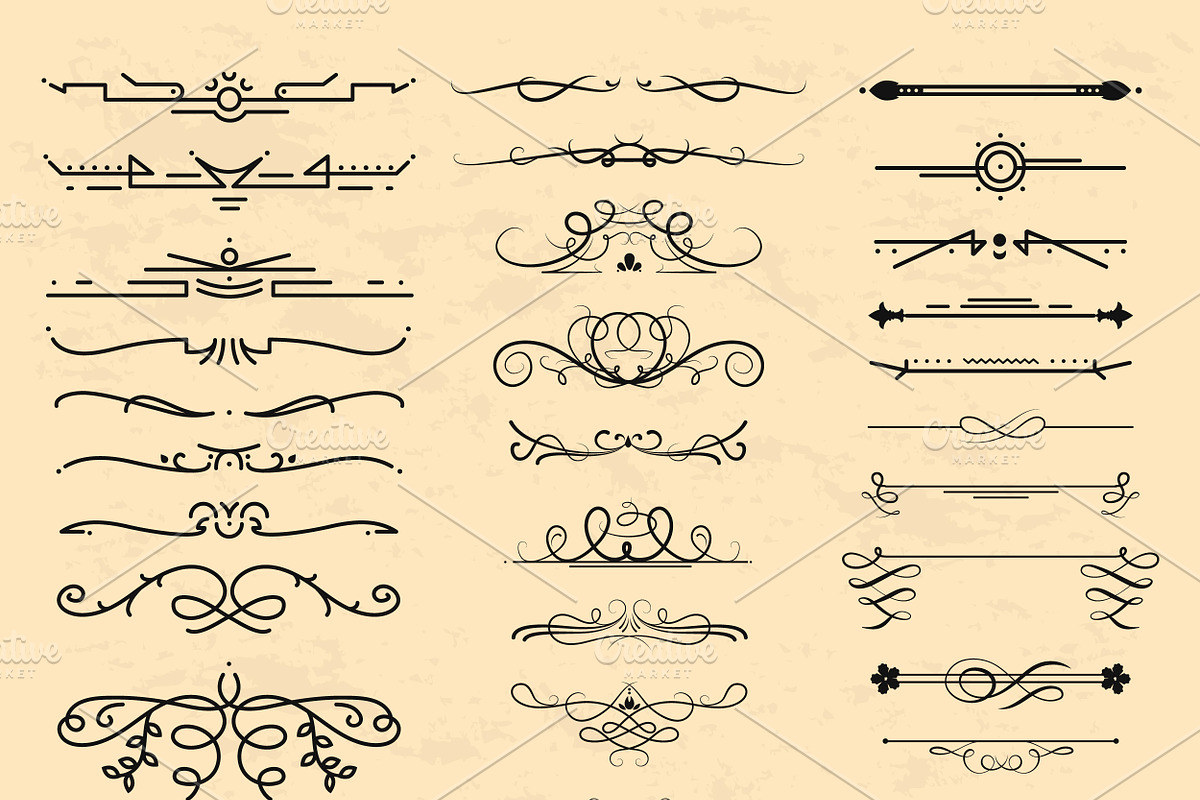 Calligraphic vintage elements vector in Illustrations - product preview 8