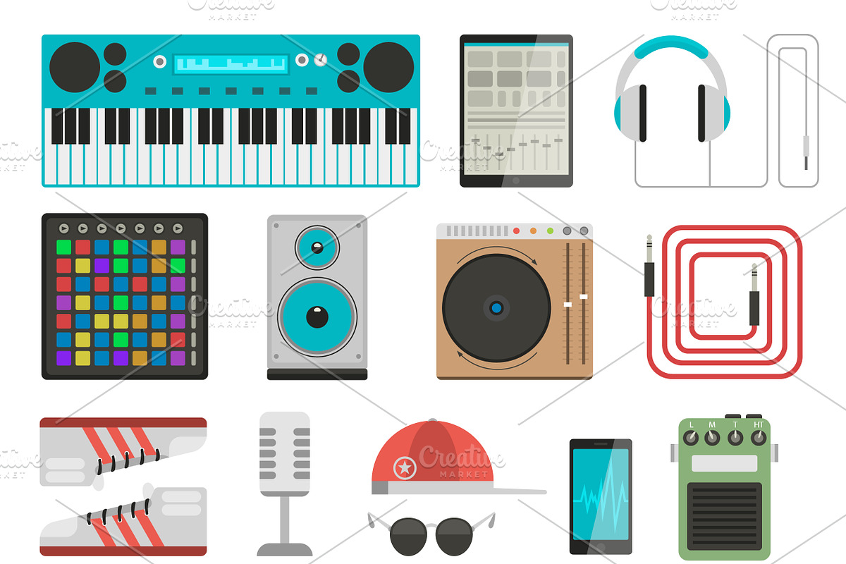 Professional party music equipment in Illustrations - product preview 8