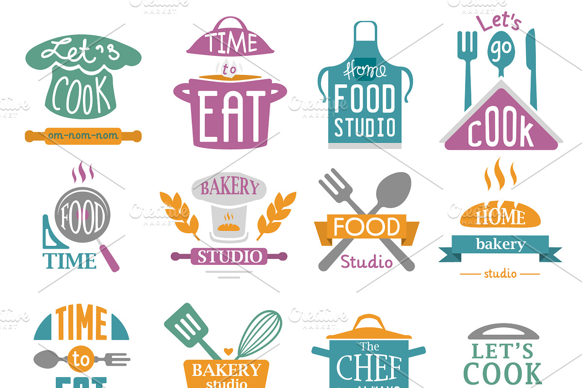 Bakery shop logos vector in Illustrations - product preview 8