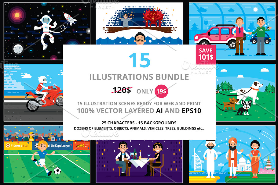 15 Illustrations Big Bundle in Illustrations - product preview 8