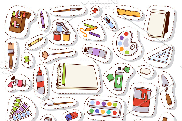 Set of art icons vector