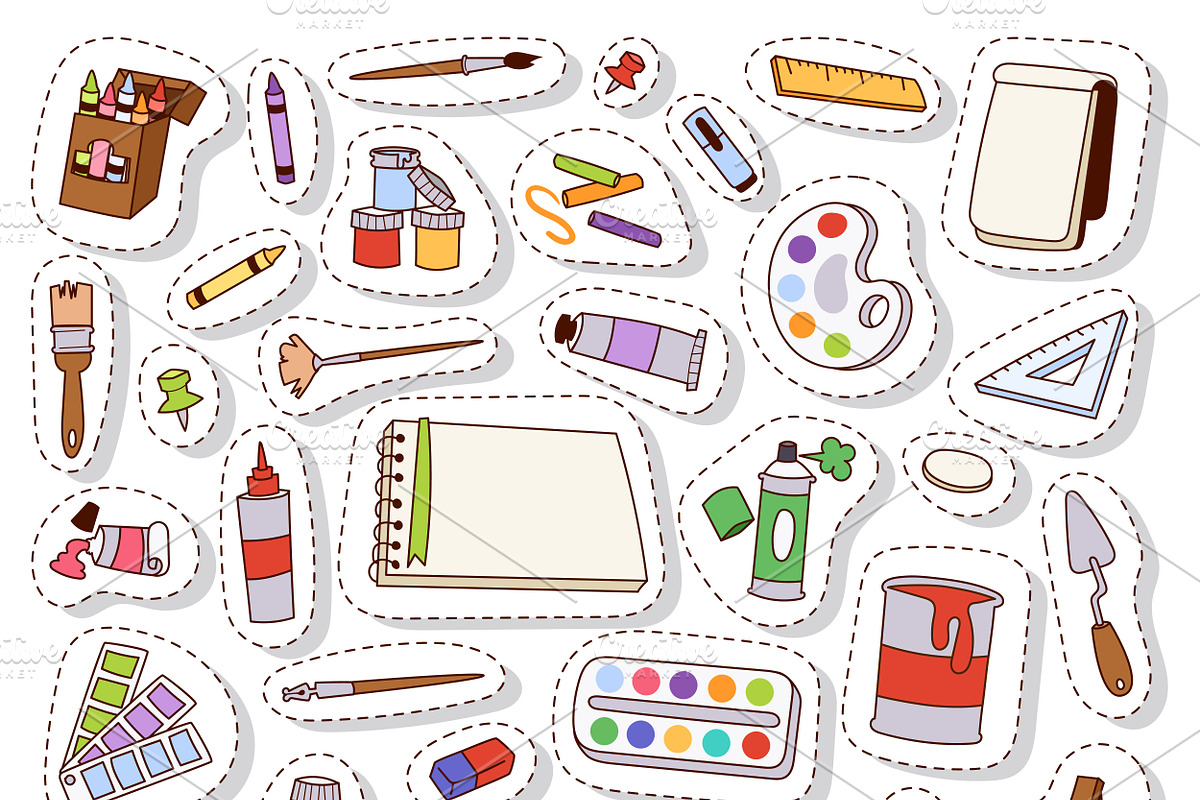 Set of art icons vector in Illustrations - product preview 8