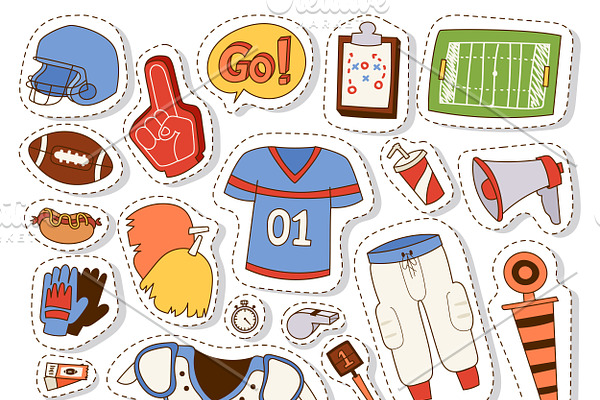 Football game sport icons vector