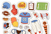 Football game sport icons vector