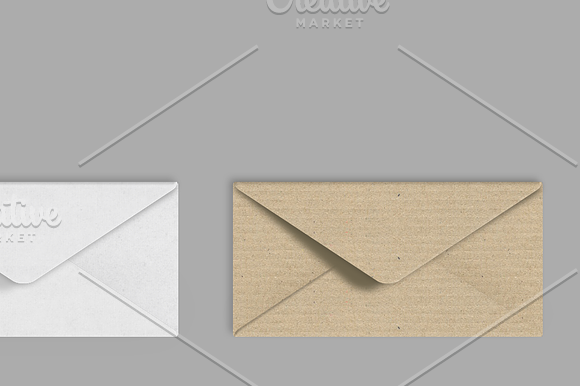 26 craft paper envelopes & postcards in Print Mockups - product preview 4