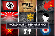 World War II WW2 PSD Graphics