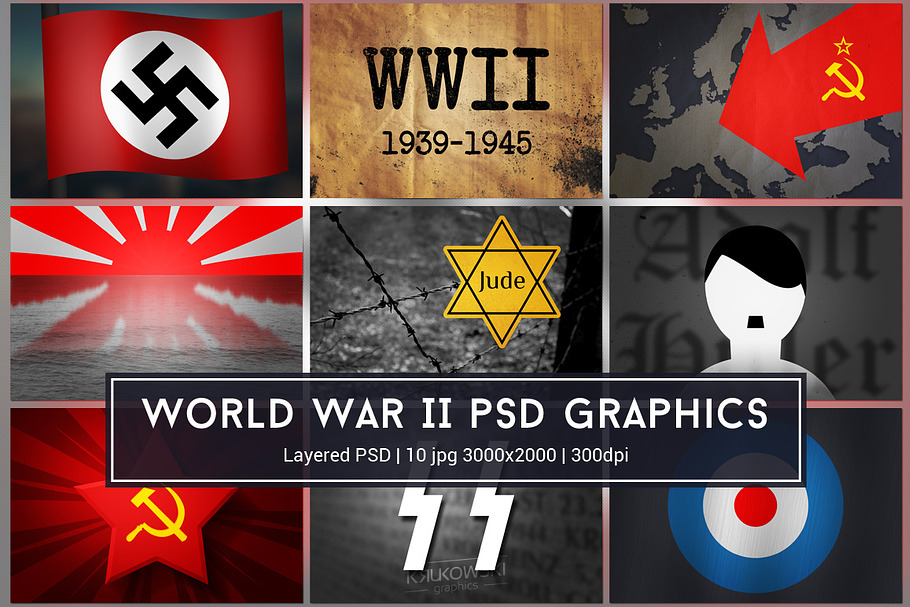 World War II WW2 PSD Graphics in Textures - product preview 8