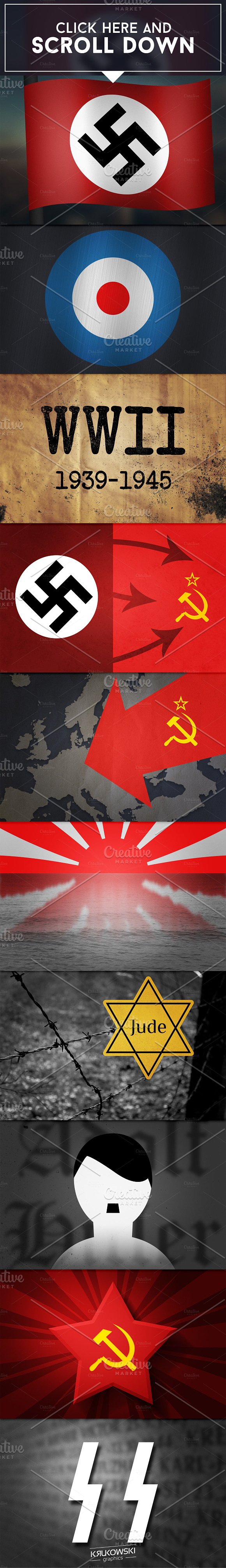 World War II WW2 PSD Graphics in Textures - product preview 1