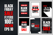 Set of Black Friday Sale flyers