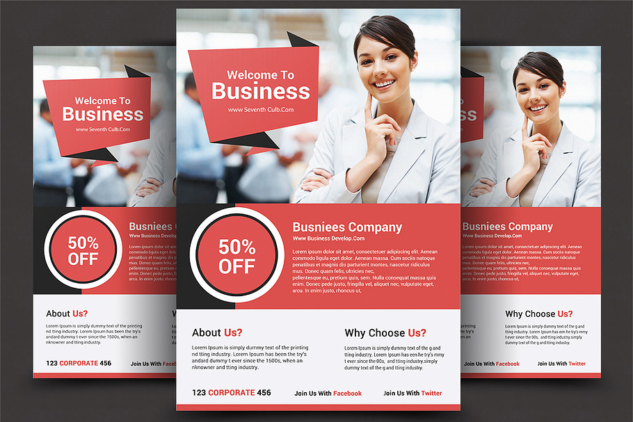 Business Essentials Corporate Flyer in Flyer Templates - product preview 8