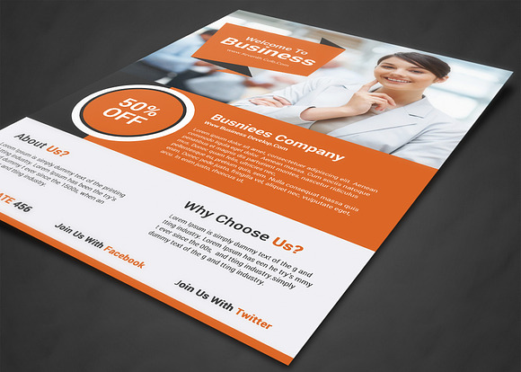 Business Essentials Corporate Flyer in Flyer Templates - product preview 1