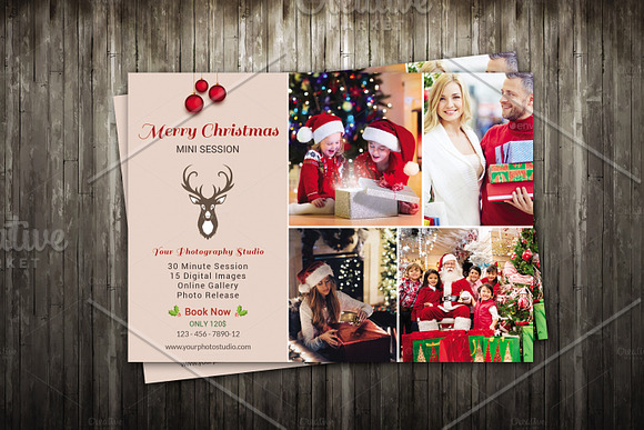 Christmas Mini Session Template-V423 in Flyer Templates - product preview 1