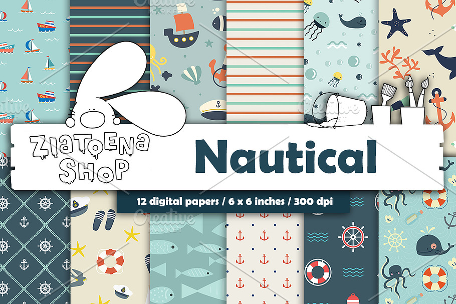 Nautical Paper Pack in Patterns - product preview 8