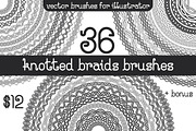 36 knotted braids brushes bundle