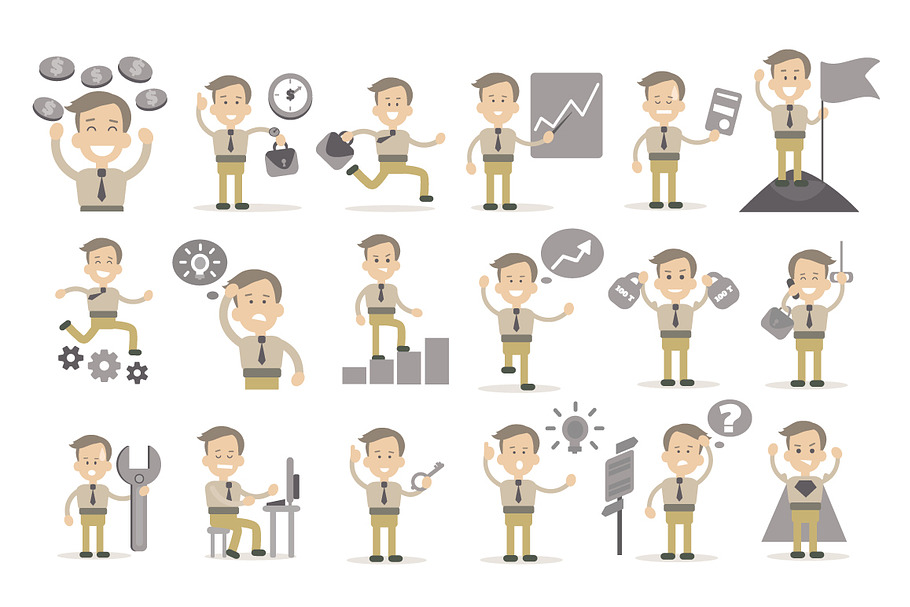 Businessman Characters  in Illustrations - product preview 8
