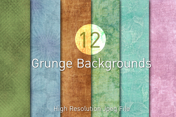 12 Grunge Backgrounds (Free Bonus) in Textures - product preview 2