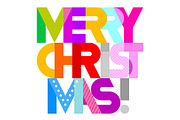 Merry Christmas vector text design 6