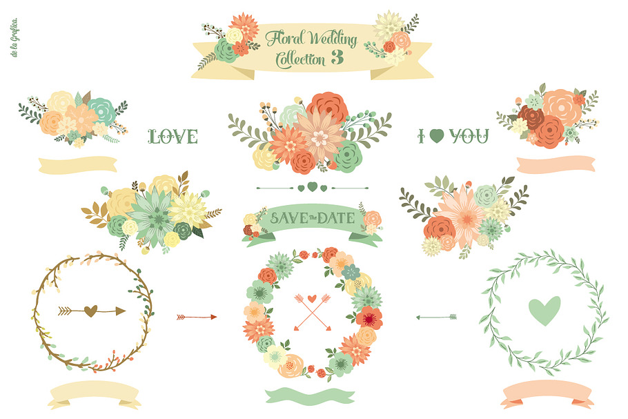Floral Wedding Collection 3 in Illustrations - product preview 8