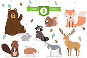 Cute Forest Animals Vector 