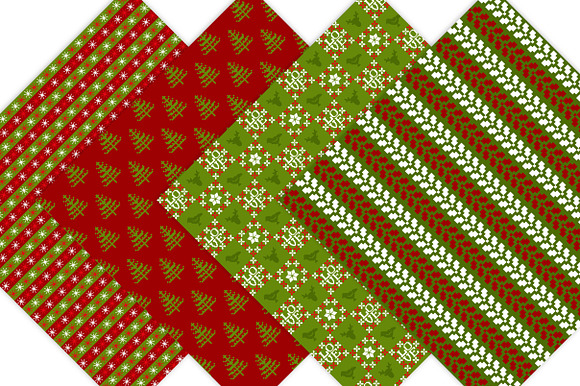 Red and Green Christmas Patterns in Patterns - product preview 2
