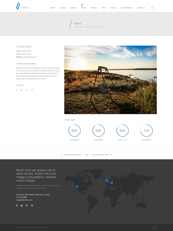 Voltus-One Page PSD Template in Landing Page Templates - product preview 2