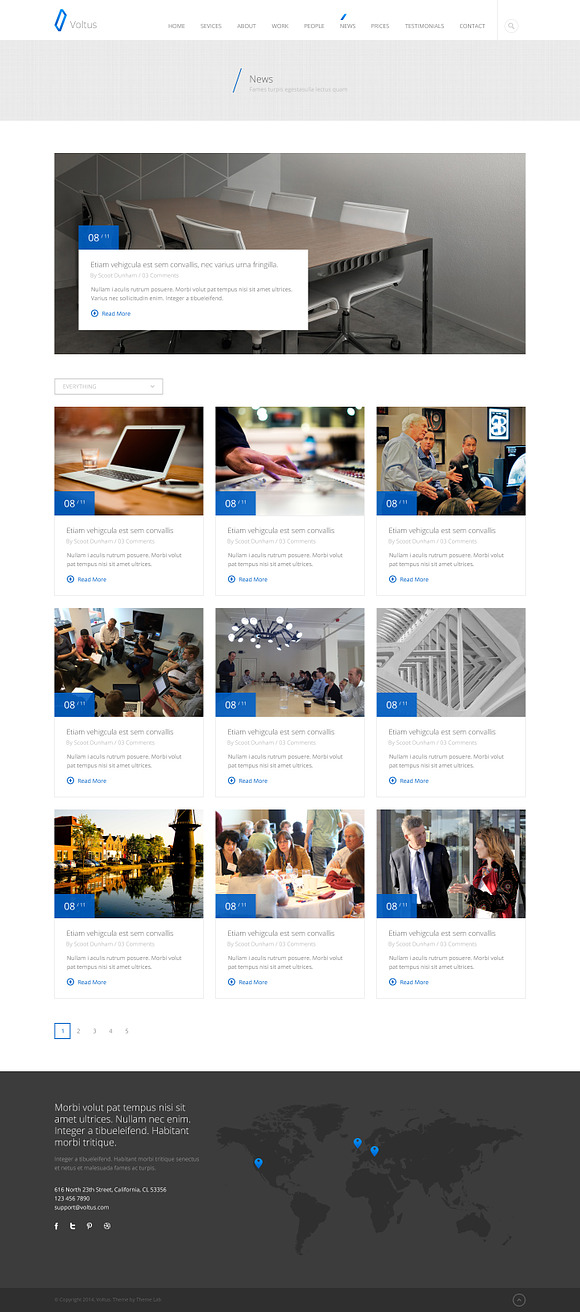 Voltus-One Page PSD Template in Landing Page Templates - product preview 3