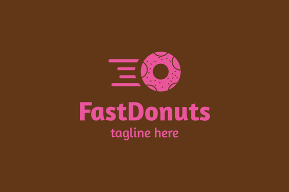 Fast Donuts Logo in Logo Templates - product preview 2