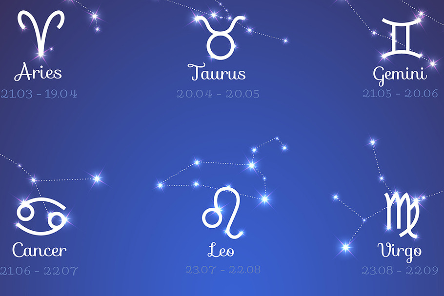 Vector horoscope, Zodiac sights