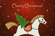 Christmas Retro Greeting Card