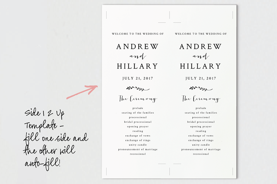 Wedding Program - Editable PDF in Wedding Templates - product preview 8