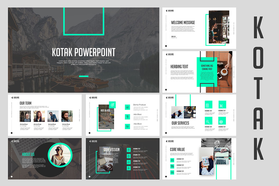 Kotak Clean Powerpoint Templates in PowerPoint Templates - product preview 8