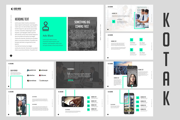 Kotak Clean Powerpoint Templates in PowerPoint Templates - product preview 3