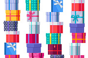 Seamless Pattern Gift Boxes