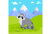 Funny Raccoon Illustration