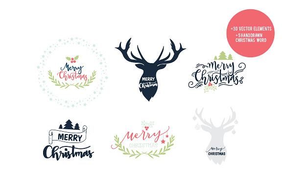 Christmas Elements decoration VECTOR in Illustrations - product preview 2