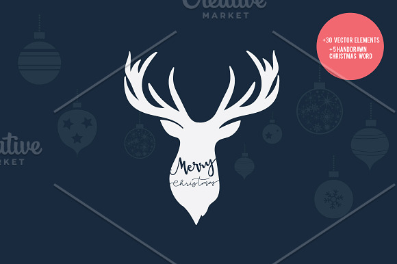 Christmas Elements decoration VECTOR in Illustrations - product preview 3