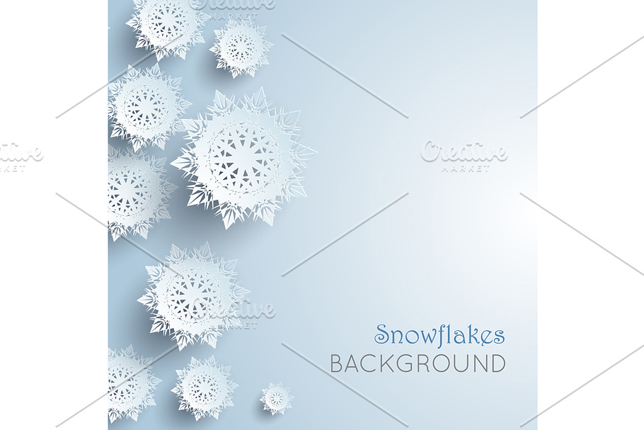 Snowflakes background in Patterns - product preview 8