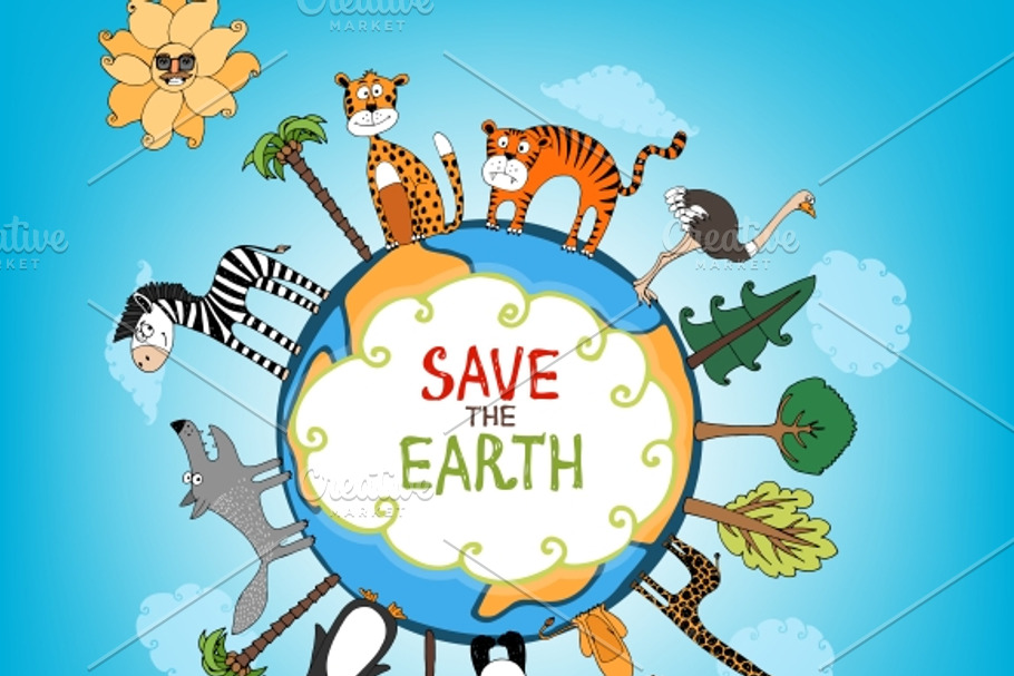 Save The Earth concept